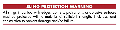 Sling Protection Warning