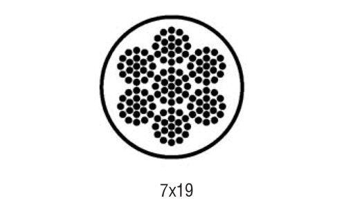 Aircraft Cable Vinyl Coated Cable - 7x19