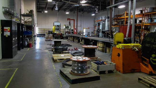 Sharrow Lifting Products Shop Floor